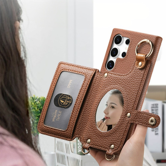 Θήκη για Samsung Galaxy S25 Ultra, GKK Leather, μαύρη