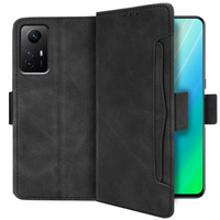 Θήκη με πτερύγιο για Xiaomi Redmi Note 12S, Card Slot, μαύρη