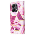 Θήκη με πτερύγιο για Xiaomi Redmi Note 13 Pro 4G / Xiaomi Redmi Note 14S / Xiaomi Poco M6 Pro 4G, Wallet, Marble μωβ