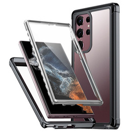 Θήκη για Samsung Galaxy S23 Ultra, Shockproof, με μεμβράνη, μαύρη