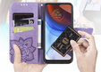 Θήκη με πτερύγιο για Oppo Reno 13 Pro, Butterfly, μωβ