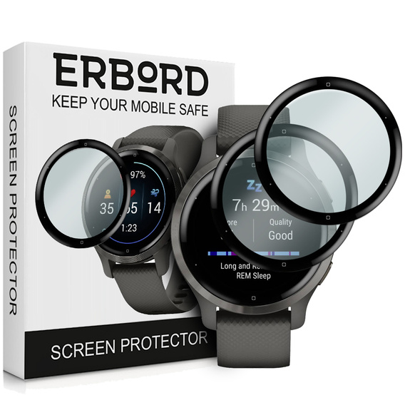 2x υβριδικό γυαλί ERBORD για Garmin Venu 2S
