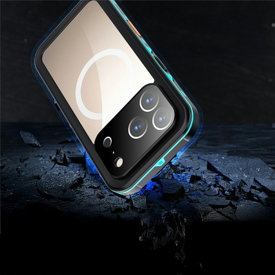 Θήκη για iPhone 17 Pro, αδιάβροχη IP68, SHELLBOX MagSafe, μπλε