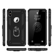 θωρακισμένη θήκη για iPhone XR, Nox Case Ring, μαύρη