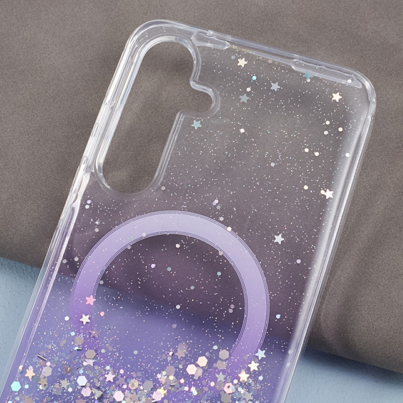 θήκη για Samsung Galaxy S24+ Plus, Glittery, για MagSafe, μωβ