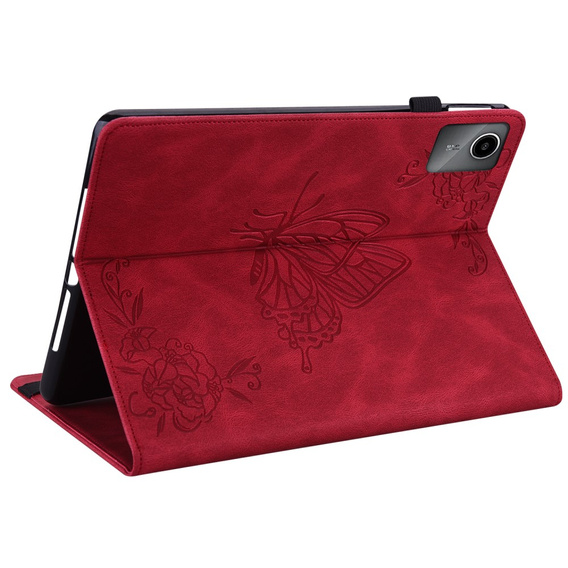 θήκη για το Lenovo Tab M11, Butterfly, κόκκινη