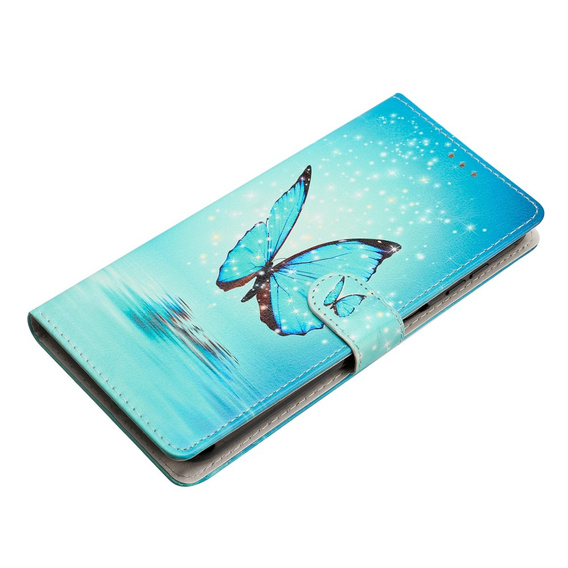 Θήκη με πτερύγιο για Xiaomi 13 Lite, Wallet, butterfly, μπλε