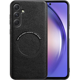 Θήκη για Samsung Galaxy A54 5G, Leather Hybrid MagSafe, μαύρη
