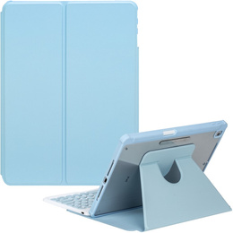 Θήκη πληκτρολογίου για iPad 11" 2025 A16 (11 gen.) / iPad 10.9" 2022 (10 gen.), Rotary 360° Leather, γαλάζια