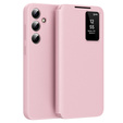 Αναδιπλούμενη θήκη για Samsung Galaxy S23 FE, Smart View Wallet, ροζ