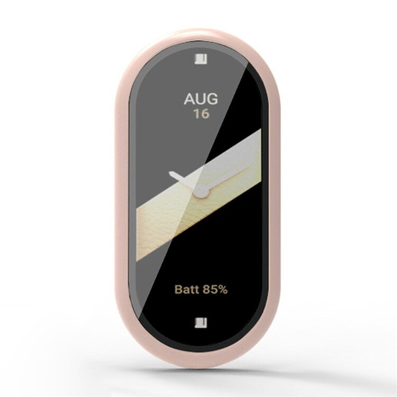 Θήκη 2σε1 + γυαλί μετριασμένο για Xiaomi Smart Band 10 / 9 / 8, ροζ 