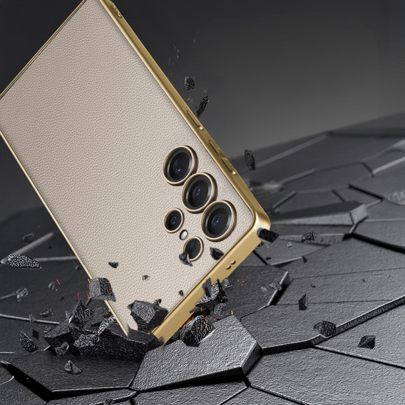 Θήκη για Samsung Galaxy S25 Ultra, GKK Leather, γκρι τιτάνιο