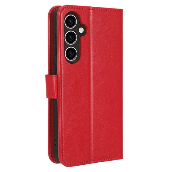 Θήκη με πτερύγιο για Samsung Galaxy A26, Crazy Horse Wallet, κόκκινη