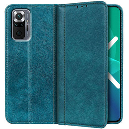 Θήκη για Xiaomi Redmi Note 10 Pro, Wallet Litchi Leather, πράσινη