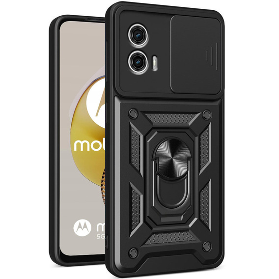 Θήκη για Motorola Moto G73 5G, CamShield Slide, μαύρο