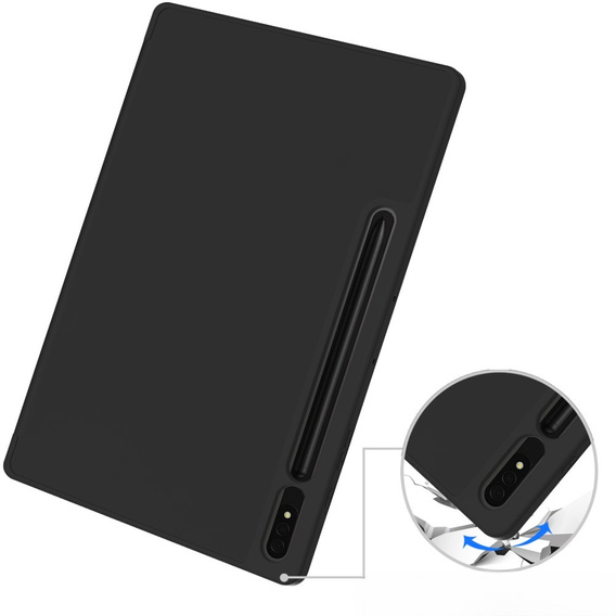 Θήκη για Samsung Galaxy Tab S10+ Plus, Smartcase με χώρο για γραφίδα, μαύρη