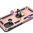 θωρακισμένη θήκη για Motorola Moto G10/G30, Nox Case Ring, ροζ rose gold