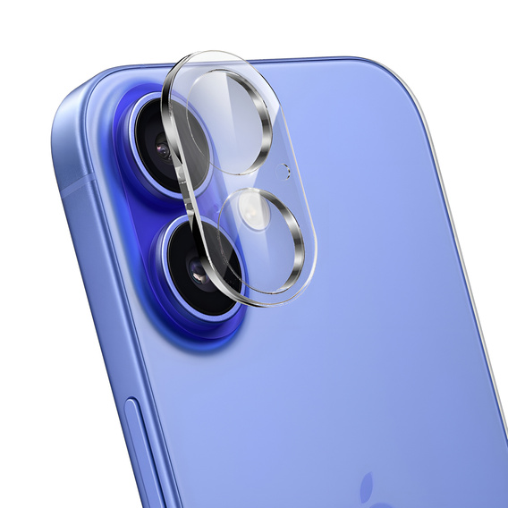 Μετριασμένο γυαλί για κάμερα για το iPhone 16 / 16 Plus, διαφανής