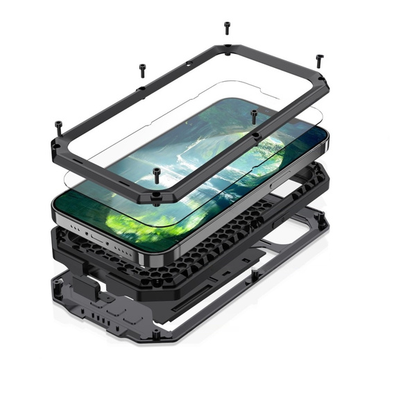 Θήκη για iPhone 13 Mini, R-JUST CamShield Slide, θωρακισμένη, μαύρη