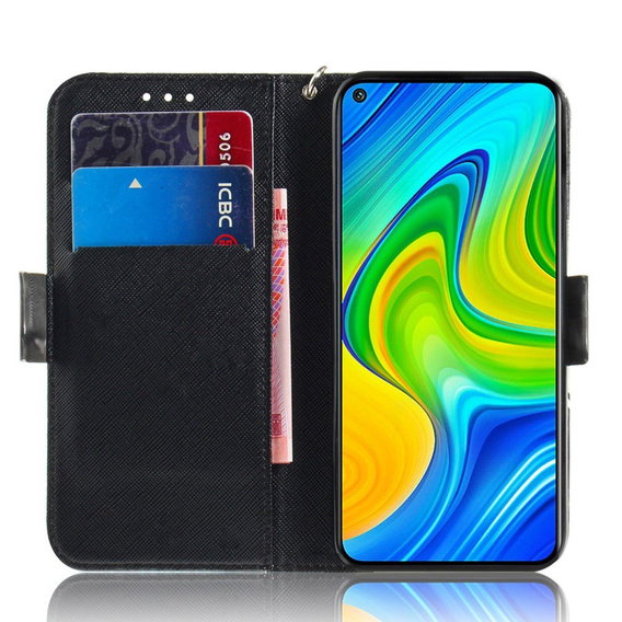 Θήκη με πτερύγιο για Xiaomi Redmi Note 9, Wallet, Mandala Flower