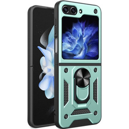 θωρακισμένη θήκη για Samsung Galaxy Z Flip5 5G, Nox Case Ring, πράσινη