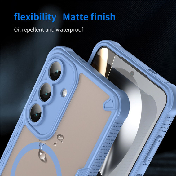 Θωρακισμένη θήκη για Samsung Galaxy S25 FE, για MagSafe, μαύρο ματ