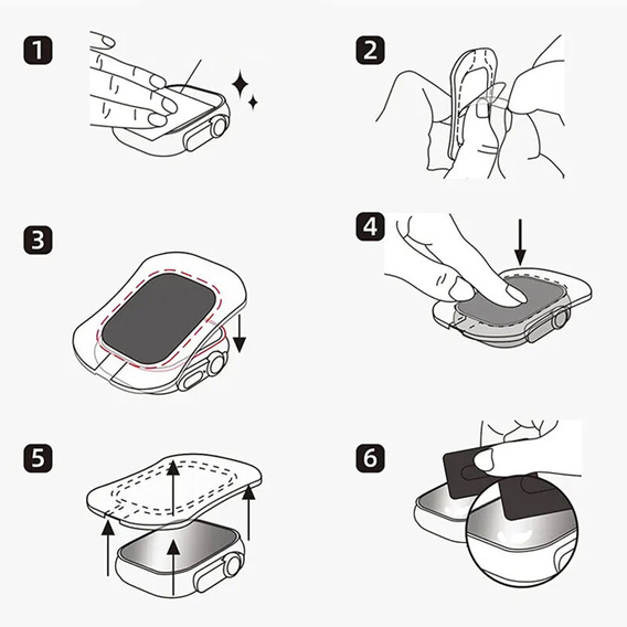 2x Σκληρυμένο γυαλί με πλαίσιο τοποθέτησης ERBORD για Apple Watch Ultra 1/2/3 49mm