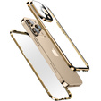 θήκη για το iPhone 16 Pro, Magnetic Dual Glass, χρυσή