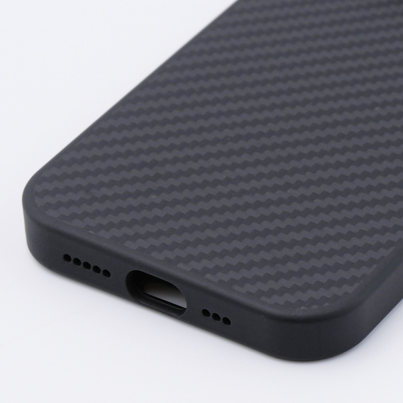 Θήκη για iPhone 15 Pro, Aramid Fiber Cover, μαύρη