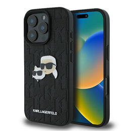 Θήκη Karl Lagerfeld Hardcase Monogram Karl & Choupette Head Pin για iPhone 16 Pro