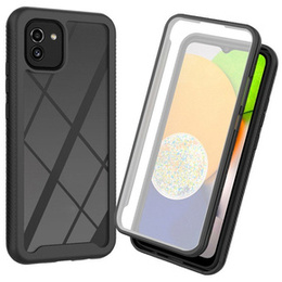 Θήκη για Samsung Galaxy A03, Shockproof, με μεμβράνη, μαύρη
