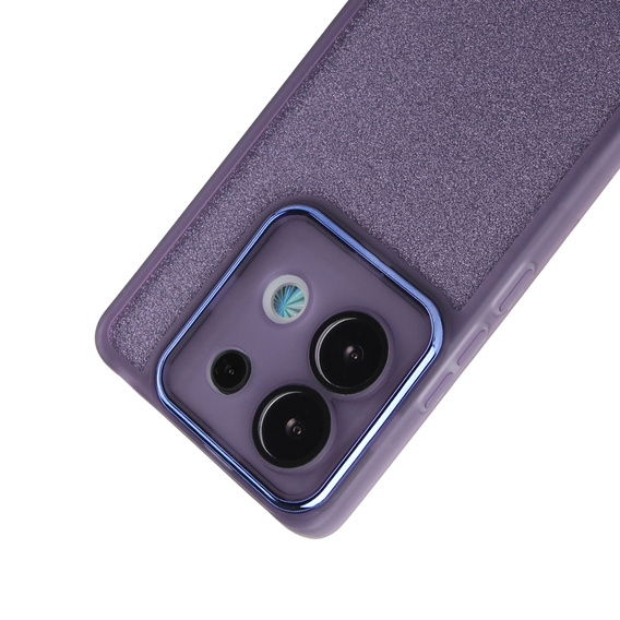 Θήκη για Xiaomi Redmi Note 13 Pro 5G, Glittery Powder, μωβ + 9H tempered glass