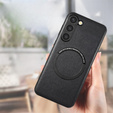 Θήκη για Samsung Galaxy S23, Leather Hybrid MagSafe, μαύρη