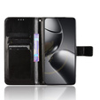Θήκη με πτερύγιο για Xiaomi 14T Pro, Crazy Horse Wallet, μαύρη