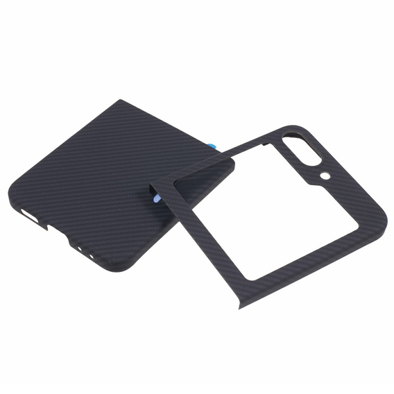 Θήκη για Samsung Galaxy Z Flip7 FE / Z Flip6, Aramid Fiber Cover, μαύρη