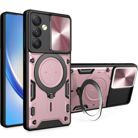 Θωρακισμένη θήκη για Samsung Galaxy A54 5G, CamShield Slide, ροζ rose gold