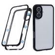 θήκη για το iPhone 16, Magnetic Dual Glass, μαύρη