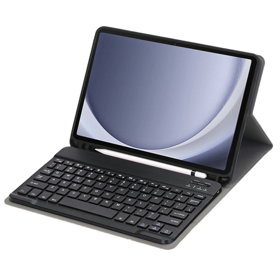 Θήκη + πληκτρολόγιο Samsung Galaxy Tab A9+, Leather Pen Slot, μαύρη