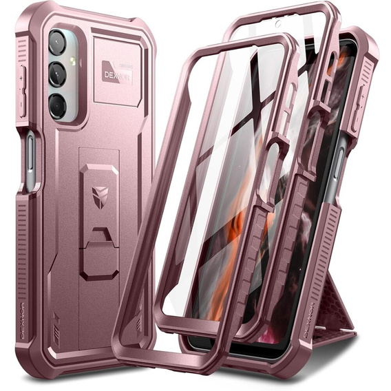 Θωρακισμένη θήκη για Samsung Galaxy A25, Dexnor Full Body (Two Frames), ροζ