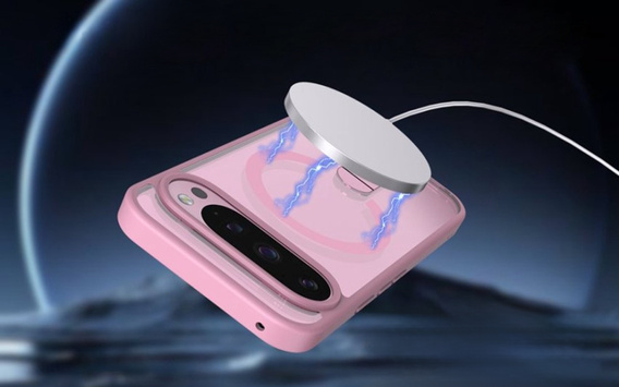 Υβριδική θήκη Fusion για το Google Pixel 10 Pro XL, για MagSafe, με βάση, ροζ