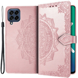 Θήκη με πτερύγιο για Samsung Galaxy M53 5G, Mandala, ροζ rose gold