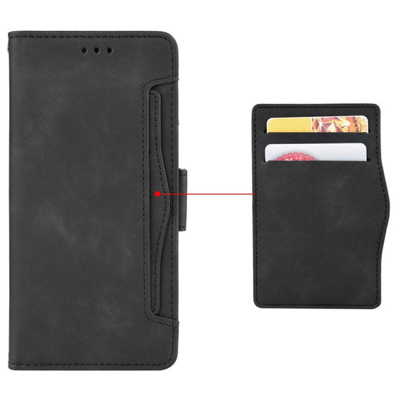 Θήκη με πτερύγιο για Vivo Y19s, Card Slot, μαύρη