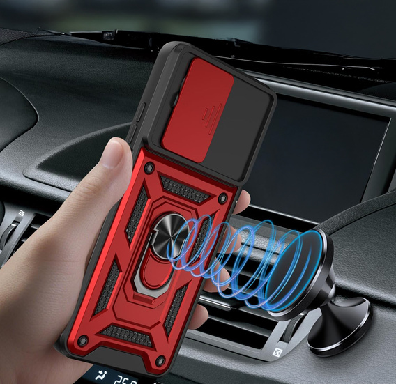 Θήκη για Realme GT 7 Pro, CamShield Slide, κόκκινη