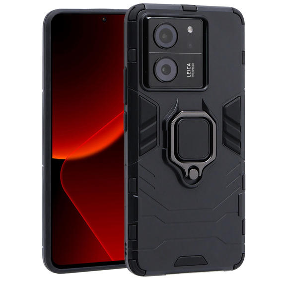 Θήκη για Xiaomi 13T / 13T Pro, Kickstand Ring, μαύρη
