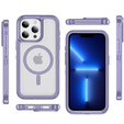 Θήκη με πλαίσιο για iPhone 13 Pro, για MagSafe, διαφανής / βιολετί