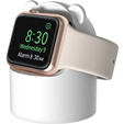 Βάση φόρτισης σιλικόνης για Apple Watch 1/2/3/4/5/6/7/8/SE/Ultra, λευκή