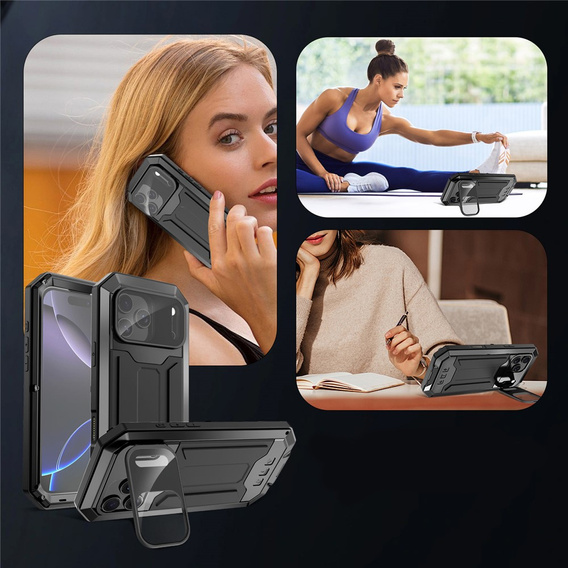 Θήκη R-JUST με προστατευτικό οθόνης και βάση για iPhone 17 Pro