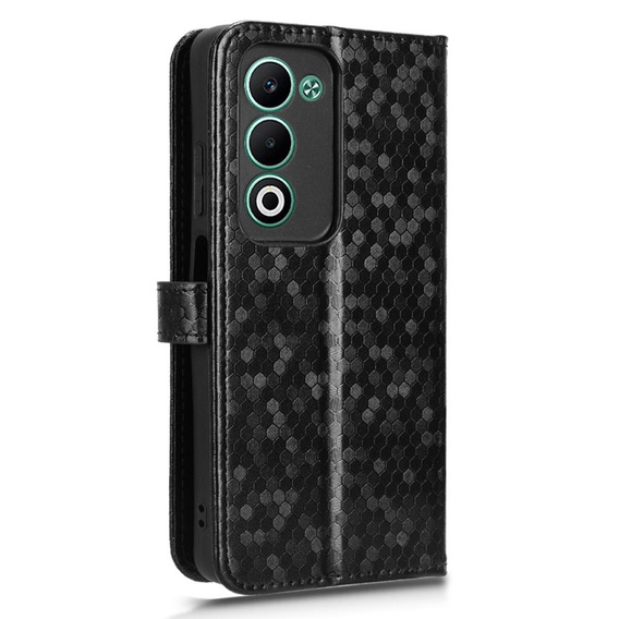 θήκη πτερύγιο για Oppo A5 5G / A5m, Wallet Rhombus, μαύρη