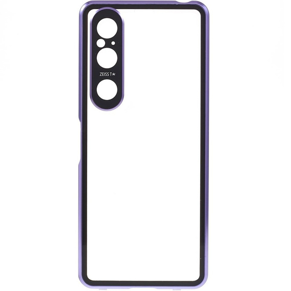 θήκη για το Sony Xperia 1 V, Magnetic Dual Glass, μωβ