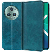 Θήκη για Honor Magic 5 Pro 5G, Wallet Litchi Leather, πράσινη